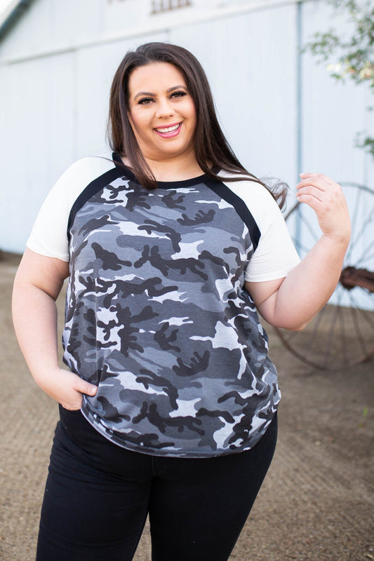 Camouflage In Darkness Short Sleeve Raglan