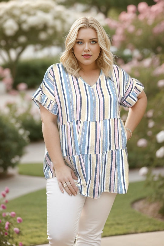 Angelic Striped Short Sleeve