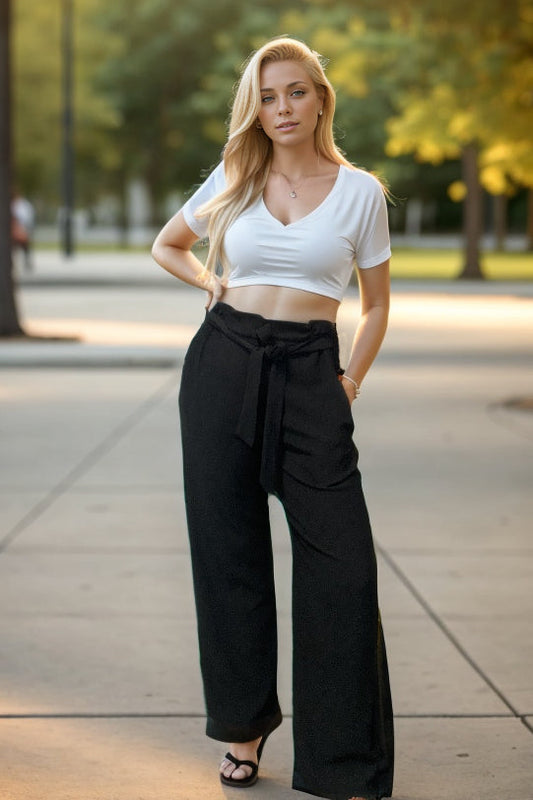 Chic Casual - Wide Leg Pants