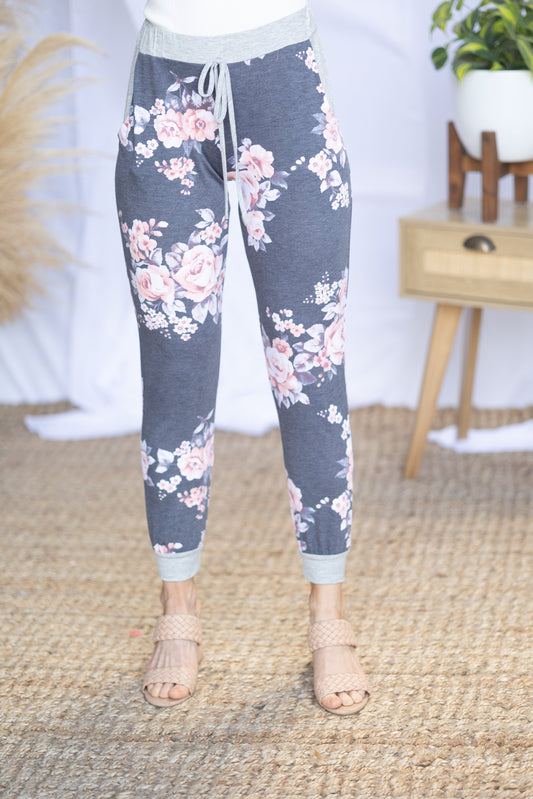 Floral Path Joggers