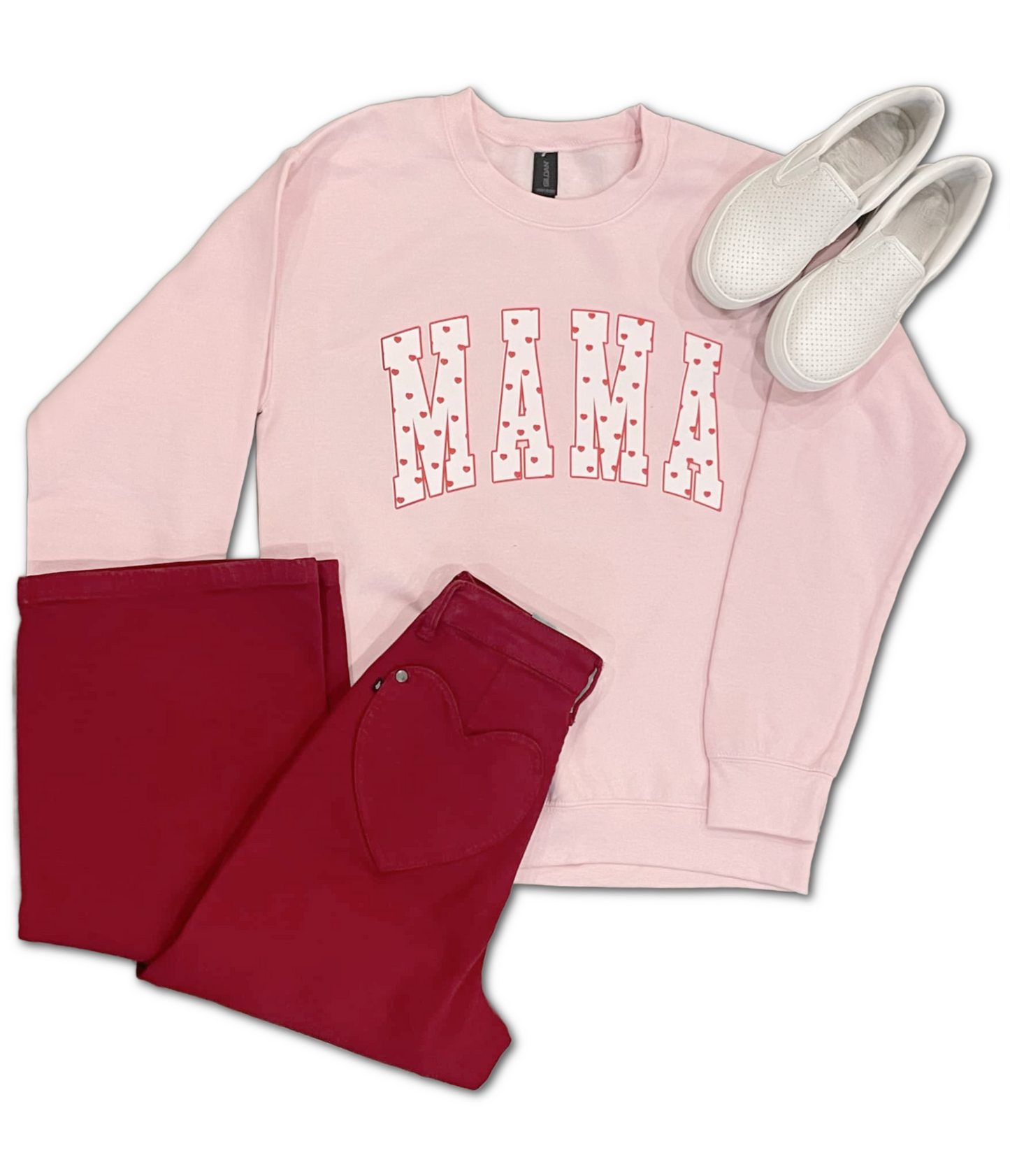 MAMA Red Hearts Sweatshirt